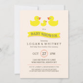 Rubber Ducky Baby shower Invitation Kaart (Voorkant)