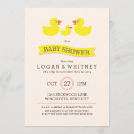 Rubber Ducky Baby shower Invitation Kaart