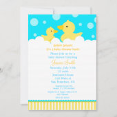 Rubber Ducky Baby shower Invitation Kaart (Voorkant)