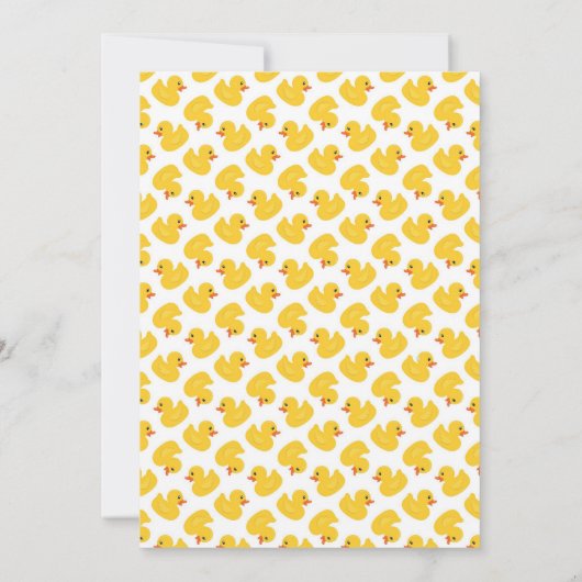 Rubber Ducky Baby shower Invitation – Splish Splas Kaart (Achterkant)