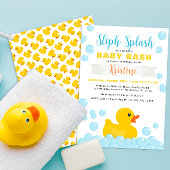 Rubber Ducky Baby shower Invitation – Splish Splas Kaart