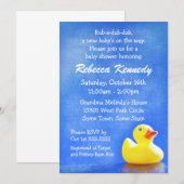 Rubber Ducky Baby Shower Invitations Kaart (Voorkant / Achterkant)