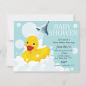 Rubber Ducky Baby shower Invite Kaart (Voorkant)