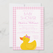 Rubber Ducky Baby shower Kaart (Voorkant)