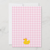 Rubber Ducky Baby shower Kaart (Achterkant)