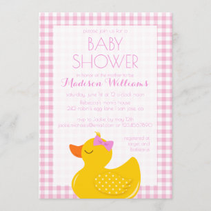 Rubber Ducky Baby shower Kaart