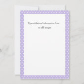 Rubber Ducky Baby shower nodigt paars uit - pas aa Kaart (Achterkant)