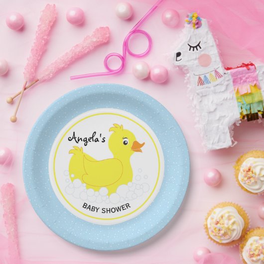 Rubber Ducky Baby shower Papier Borden Papieren Bordje (Feest)