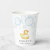 Rubber Ducky Baby shower Papieren Bekers (Achterkant)