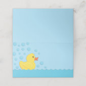 Rubber Ducky Baby shower Plaatskaartje (Buitenkant ongevouwen)