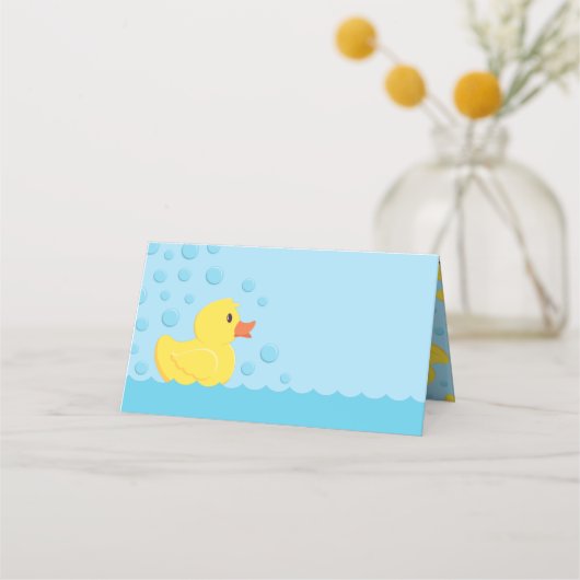 Rubber Ducky Baby shower Plaatskaartje (Voorkant)