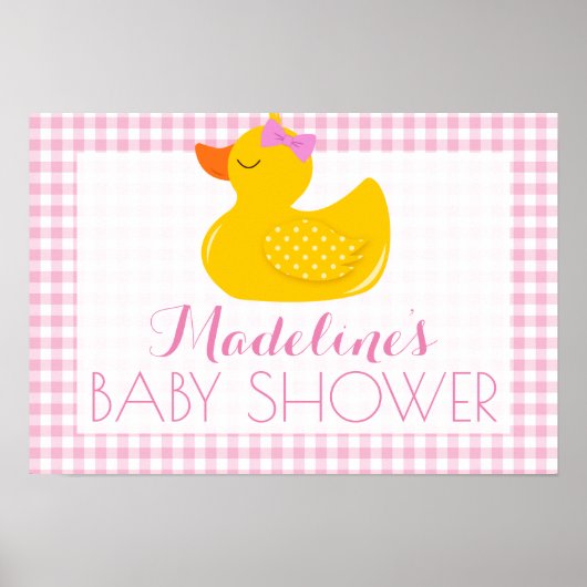 Rubber Ducky Baby shower Poster (Voorkant)