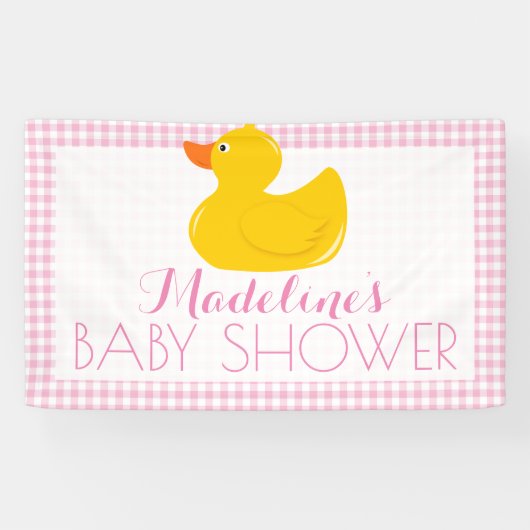 Rubber Ducky Baby shower Spandoek (Horizontaal)