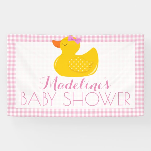 Rubber Ducky Baby shower Spandoek (Horizontaal)