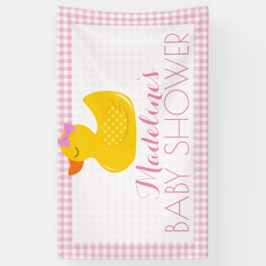 Rubber Ducky Baby shower Spandoek (Verticaal)