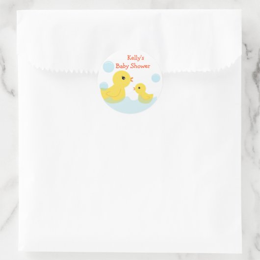Rubber Ducky Baby shower Stickers (Tas)