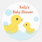 Rubber Ducky Baby shower Stickers (Voorkant)