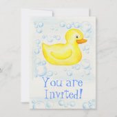 Rubber Ducky Baby shower-uitnodiging Kaart (Voorkant)