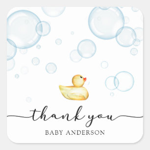 Rubber Ducky Baby shower Vierkante Sticker