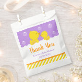 Rubber Ducky Baby shower Yellow Paars Dank je wel Bedankzakje (Geknipt)