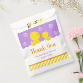 Rubber Ducky Baby shower Yellow Paars Dank je wel Bedankzakje (Gezegeld)