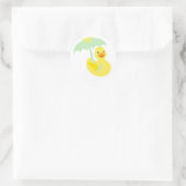 Rubber Ducky baby showers sticker & groene paraplu (Tas)