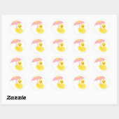 Rubber Ducky baby showers sticker & roze paraplu (Vel)