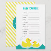 Rubber Ducky Baby Word Scramble Game (Voorkant / Achterkant)