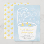 Rubber Ducky Badkuip Splish Splash Baby shower Kaart (Voorkant / Achterkant)