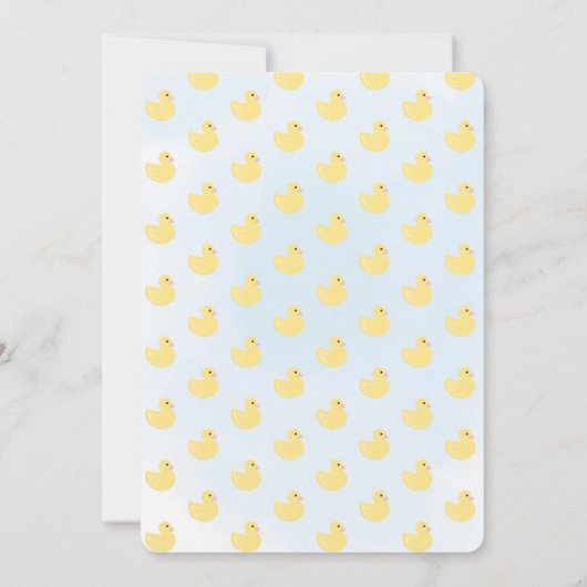 Rubber Ducky Badkuip Splish Splash Baby shower Kaart (Achterkant)