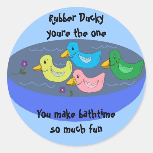 Rubber Ducky - Bathtime sticker (Voorkant)