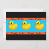 Rubber Ducky Birthday Party Invitations Kaart (Voorkant)