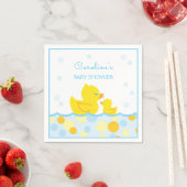 Rubber Ducky Blauw & Geel Baby shower Servet (Insitu)