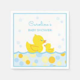 Rubber Ducky Blauw & Geel Baby shower Servet