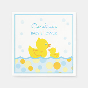 Rubber Ducky Blauw & Geel Baby shower Servet