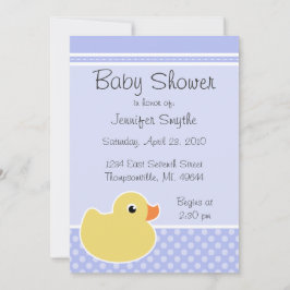 Rubber Ducky Blue Baby Shower-uitvindingen Kaart