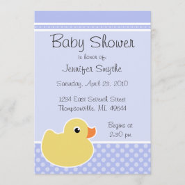 Rubber Ducky Blue Baby Shower-uitvindingen Kaart