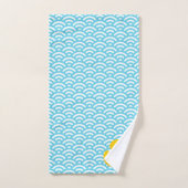 Rubber Ducky Blue Waves Bathroom Towel set Bad Handdoek (Handdoek)