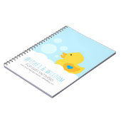 Rubber Ducky Boy Baby shower Gastenboek Notitieboek (Linkerzijde)