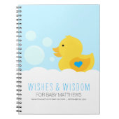 Rubber Ducky Boy Baby shower Gastenboek Notitieboek (Voorkant)