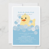 Rubber Ducky Boy Blauw Baby shower Kaart (Voorkant)