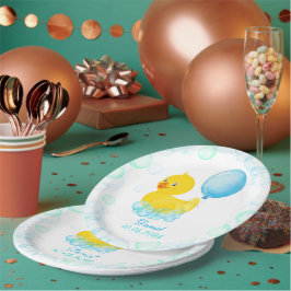 Rubber Ducky Boy First Birthday Paper Bord