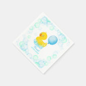 Rubber Ducky Boy First Birthday Paper Napkin Servet (Hoek)