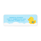 Rubber Ducky Bubble Bath Boy Baby shower Etiket (Voorkant)