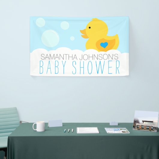 Rubber Ducky Bubble Bath Boy Baby shower Spandoek (Beurs)