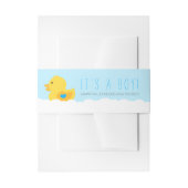 Rubber Ducky Bubble Bath Boy Baby shower Uitnodigingen Wikkel (Voorkant Voorbeeld)