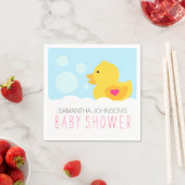 Rubber Ducky Bubble Bath Girl Baby shower Servetten (Insitu)