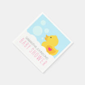 Rubber Ducky Bubble Bath Girl Baby shower Servetten (Hoek)