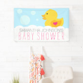 Rubber Ducky Bubble Bath Girl Baby shower Spandoek (Insitu)