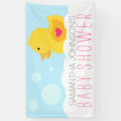 Rubber Ducky Bubble Bath Girl Baby shower Spandoek (Verticaal)